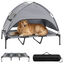 COSTWAY Cama Elevada para Perros con Toldo Extra&iacute;ble (122,5 x 91 x 95 cm), , large indicador imagen numero 1