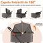 COSTWAY Carrito para Perros Plegable Doble 3 en 1, Cochecito para Perros con 2 Portadores Desmontables, Ruedas con Freno, Malla Transpirable, Portavasos, Carro para Mascotas hasta 15 kg, Gris, , large indicador imagen numero 4