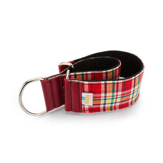 Collar Pamppy Galgo Speedy Tartán Rojo para perros