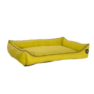 MMPET Cama Rectangular Reversible Amarilla para mascotas