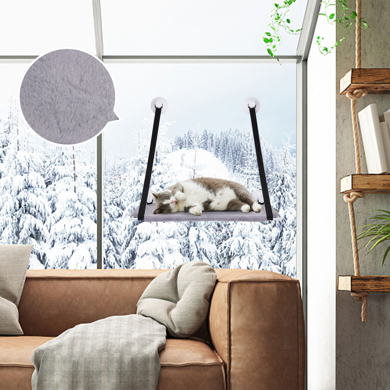 Nobleza Hamaca Ventana de Gato para Todas Las Estaciones Cama Gato