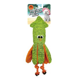 FOFOS | Peluche Calamar con Sonido (Verde) - Para Perro