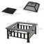 Outsunny Brasero Exterior de Metal Hoguera Multifuncional tipo Calentador 3 en 1 como Pozo de fuego/BBQ/Cubo de Hielo para Terraza Patio y Jardín 86x86x54 cm, , large indicador imagen numero 3