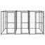 Vidaxl perrera con puertas de bisagra negro para perros, , large indicador imagen numero 3
