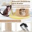 COSTWAY Árbol para Gatos de 83 cm, Árbol Rascador para Gatos con Condominio, Poste Rascador de Sisal, Juguete Interactivo para Burlas, 2 Nidos Superiores Extraíbles y Lavables, de Varios Niveles, , large indicador imagen numero 4