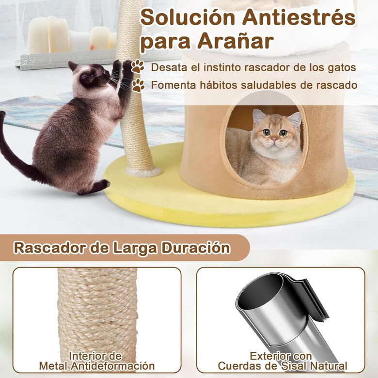 COSTWAY Árbol rascador de 83 cm para Gatos thumbnail