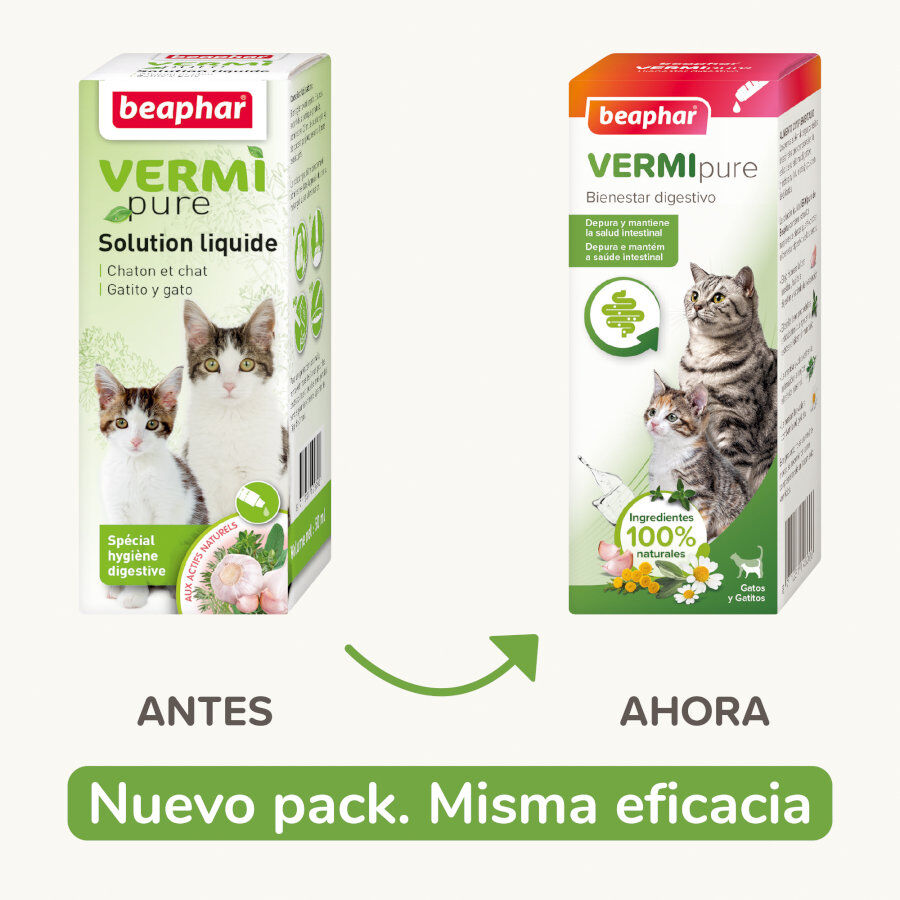 Beaphar VERMIpure Repelente Interno Natural L&iacute;quido para gatos, , large Imagen numero 2