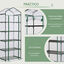 Outsunny Invernadero de Jardín Invernadero de Terraza con 5 Estantes de Alambre Tipo Caseta de Acero Vivero Casero para Cultivo de Plantas Flores Verduras 69x49x193 cm Transparente, , large indicador imagen numero 4