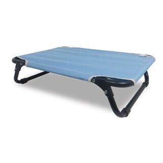 Cama elevada "On Top" cama grande azul para perros