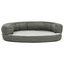 Vidaxl sof&aacute; acolchado ovalado con coj&iacute;n gris para perros, , large indicador imagen numero 2