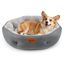 Nobleza Cama para Perros Pequeños, Cama Lavable para Mascotas, Sofá Redonda de Perros y Gatos Antideslizantes y Antiestres, Felpa Suave y Mullida, Bordes Elevados, Gris, Ø60 x 18 cm, , large indicador imagen numero 8