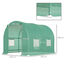 Outsunny Cubierta de Invernadero de Túnel 250x200x200 cm Cubierta de Repuesto Invernadero Polietileno con 4 Ventanas y Puerta Enrollable Protección de Plantas para Jardín Verde, , large indicador imagen numero 3
