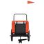 vidaXL Remolque bicicleta para perros hierro tela Oxford naranja negro, , large indicador imagen numero 2