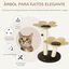 PawHut poste rascador de sisal mediano marr&oacute;n para gatos, , large indicador imagen numero 4