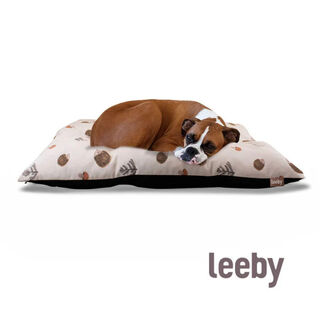 Leeby Cojín Acolchado Blanco con Erizos para perros