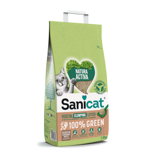Sanicat Natura Activa 100% Green Arena Vegetal para gatos, , large image number null