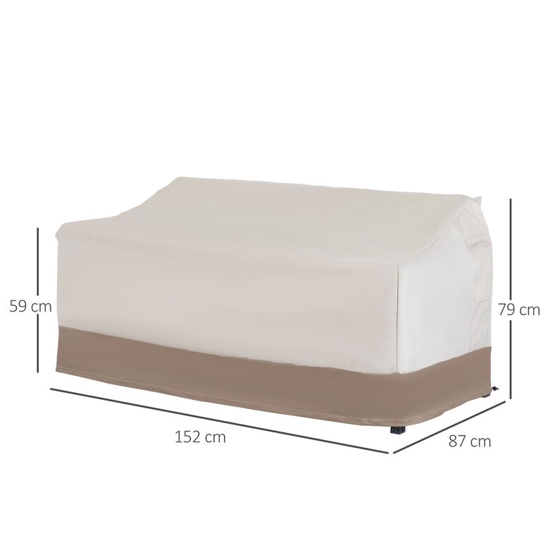 Outsunny Funda para Banco 2-3 Plaza Gris para exterior thumbnail