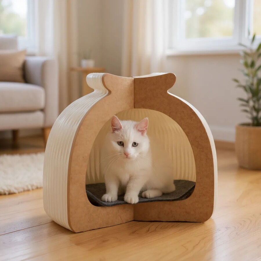 Althea Living - Cama Plegable para Gatos, papel kraft y cart&oacute;n reciclado, , large Imagen numero 4