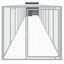 vidaXL Gallinero con corral acero galvanizado gris 110x1017x110 cm, , large indicador imagen numero 2