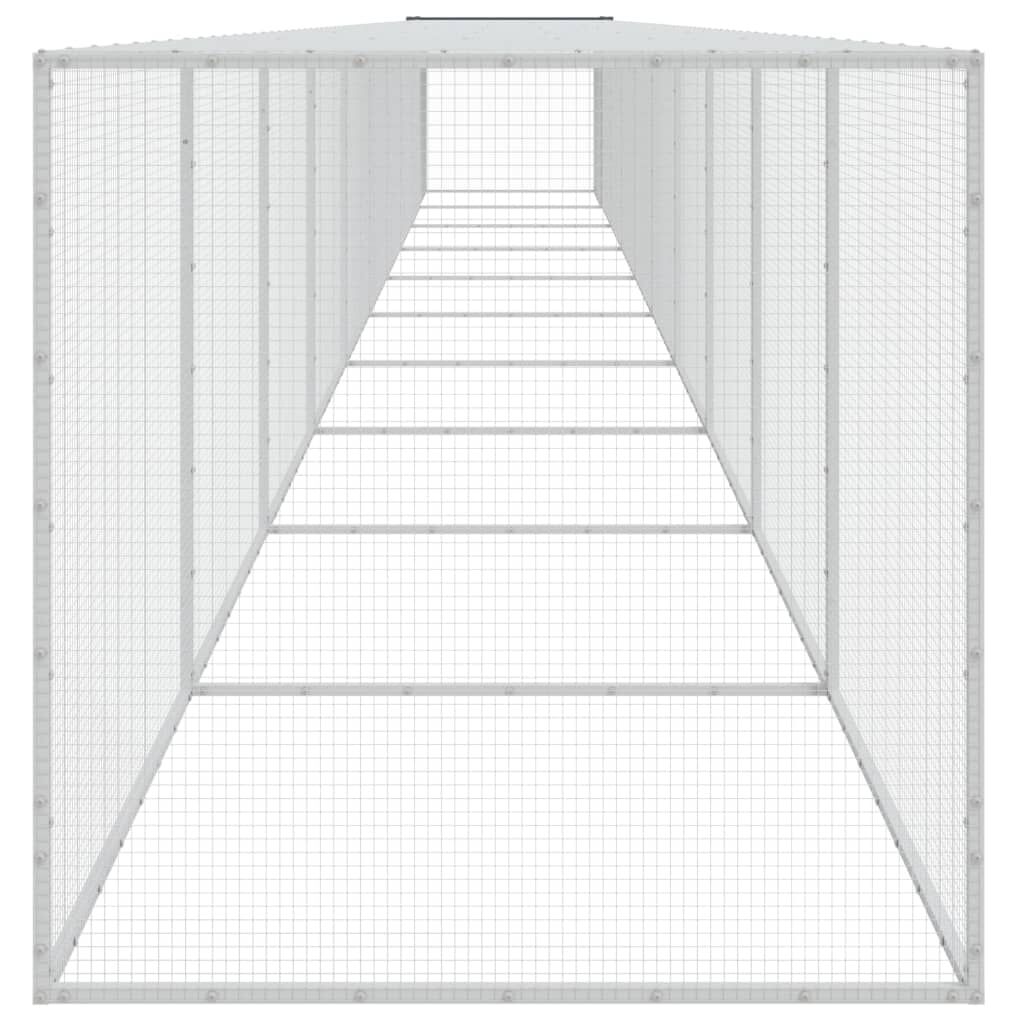 vidaXL Gallinero con techo acero galvanizado antracita para gallina thumbnail