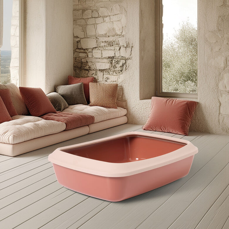 Savic arenero rosa co marco para gato thumbnail