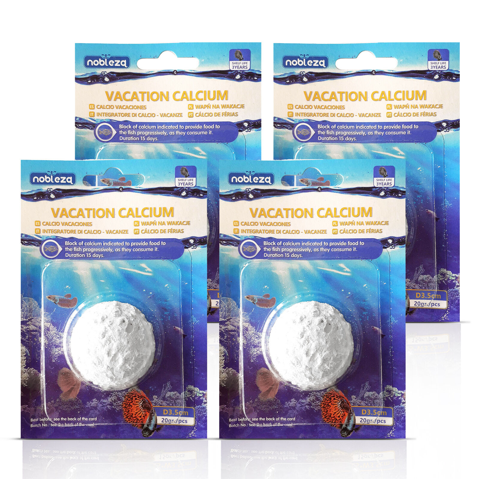 Nobleza - Alimento de Peces para Vacaciones para 15 D&iacute;as, 4 PACK, , large Imagen numero 1