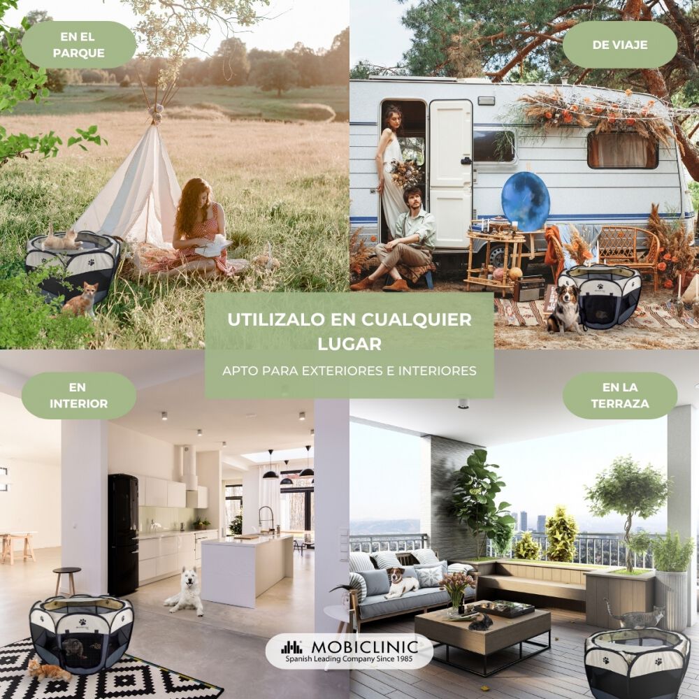 Mobiclinic Parque plegable Gris Scooby para mascotas thumbnail