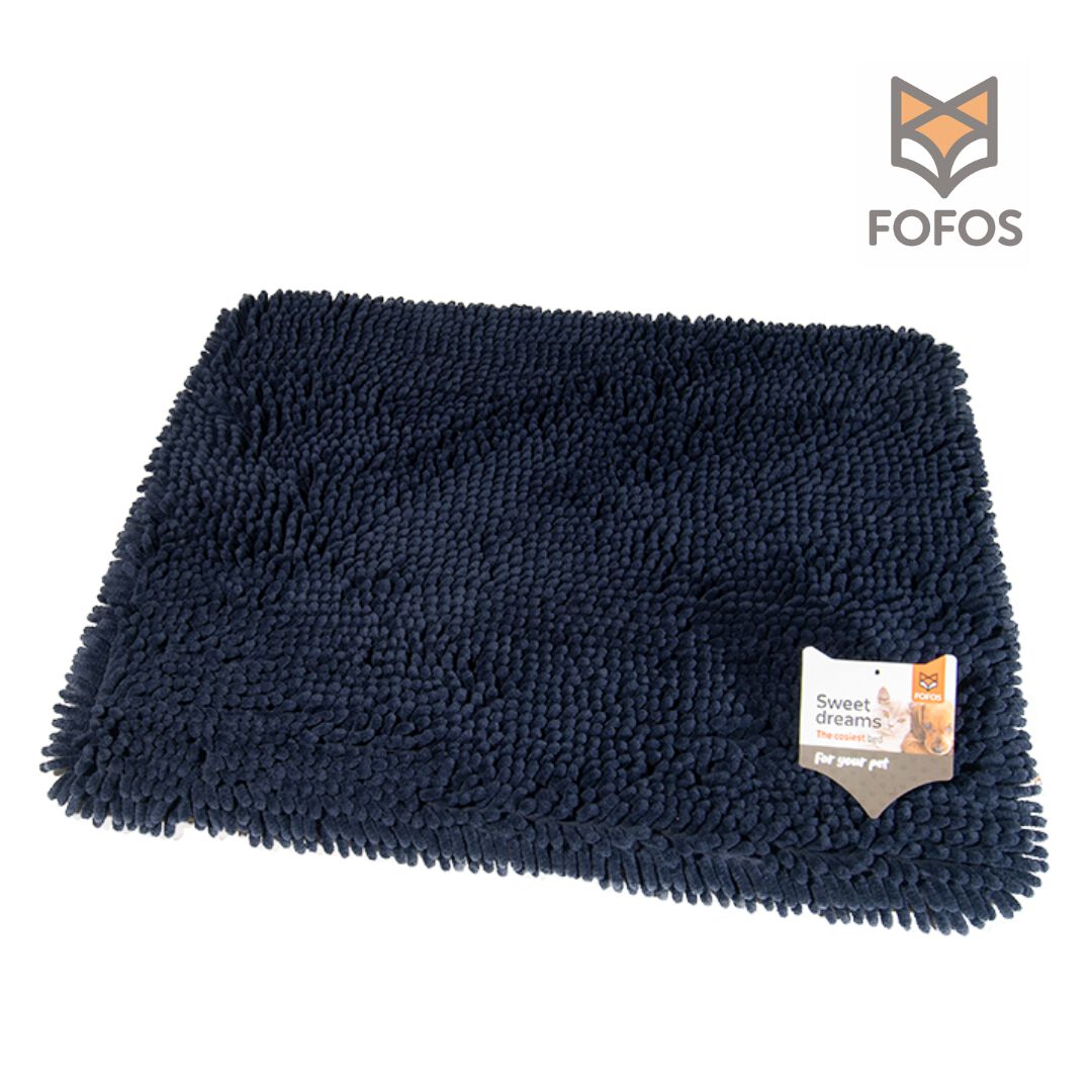FOFOS | Alfombrilla Viscoel&aacute;stica con Forro de Chenille (Azul Oscuro) S - Para Perro, , large Imagen numero 1