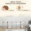 Pawhut Valla para Mascotas DIY con 20 Paneles de Resina Parque para Animales Pequeños Jaula Modular para Cobayas Conejos Chinchillas 175x70x45 cm Blanco, , large indicador imagen numero 4