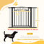 PawHut Barrera para Perros Puerta para Perros con Ancho Ajustable 76-104 cm Barrera de Seguridad para Perros con 2 Extensiones y Doble Bloqueo para Escaleras y Puertas Negro, , large indicador imagen numero 3