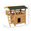 PawHut Casa para Gatos de Madera 77x50x73 cm Caseta para Gatos de 2 Niveles Refugio para Gatos con Techo Asfáltico Escalera y Balcón para Exterior Natural, , large indicador imagen numero 3