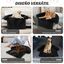 COSTWAY Funda de Peluche para Perros, Cama Antideslizante con Funda Extraíble Lavable/Cuello Acolchado Suave, Tapete de Felpa para Perros (112 x 101 x 18 cm, Negro Grisáceo), , large indicador imagen numero 5