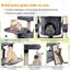 COSTWAY Rascador para Gatos, Torre Multinivel 170 cm para Gatos con Palos Rascadores y Tablas, Centro Actividad para Gatos con 3 Posaderos Afelpados, 2 Casitas Acolchadas, 3 Bolitas de Pelo Colgantes, , large indicador imagen numero 3