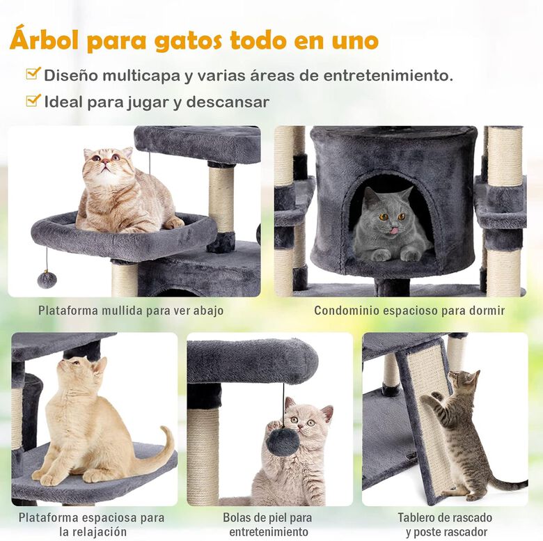 COSTWAY Torre Gato Rascador Multinivel para gatos thumbnail