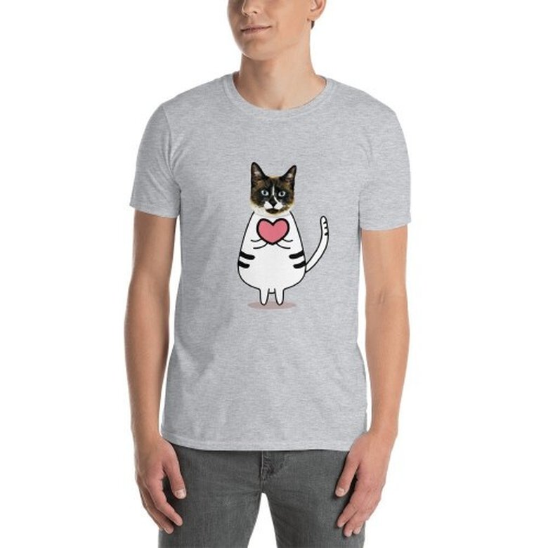 Mascochula camiseta hombre enamorao personalizada con tu mascota gris, , large image number null