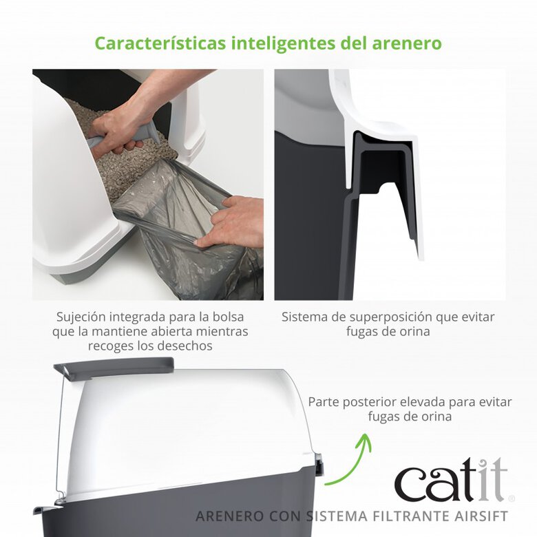 Arenero cerrado para gatos Catit con Airsift, , large image number null