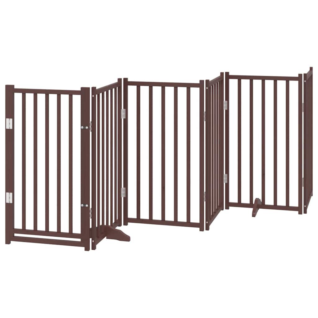 vidaXL Puerta para Perros Plegable Paneles Puerta de Seguridad Madera de &Aacute;lamo, , large Imagen numero 5