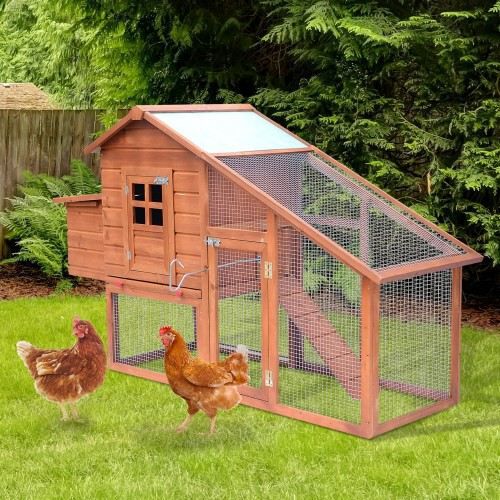 Gallinero PawHut  de madera para exterior color Madera, , large Imagen numero 2