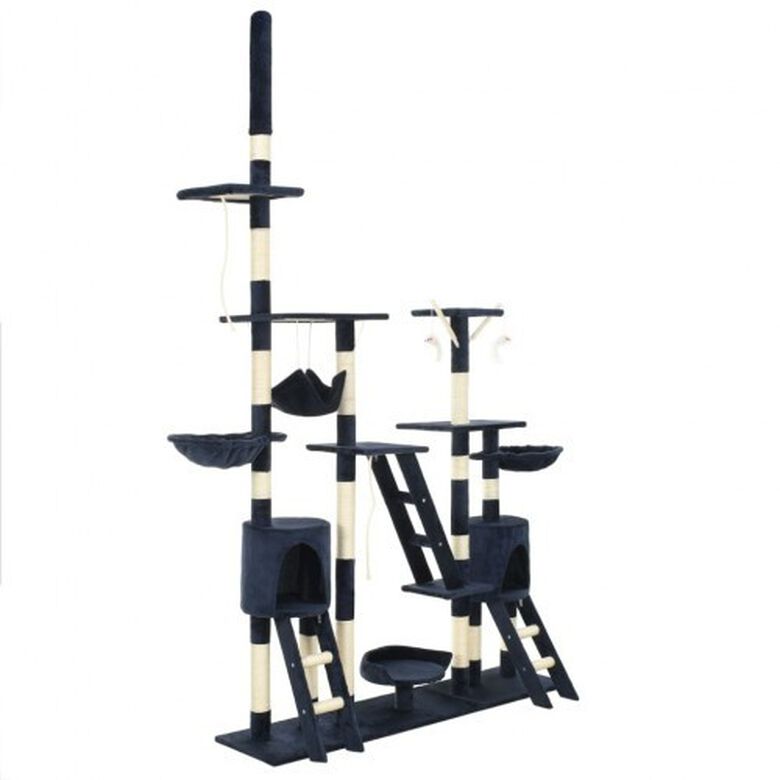 Rascador con postes para gatos color Azul thumbnail