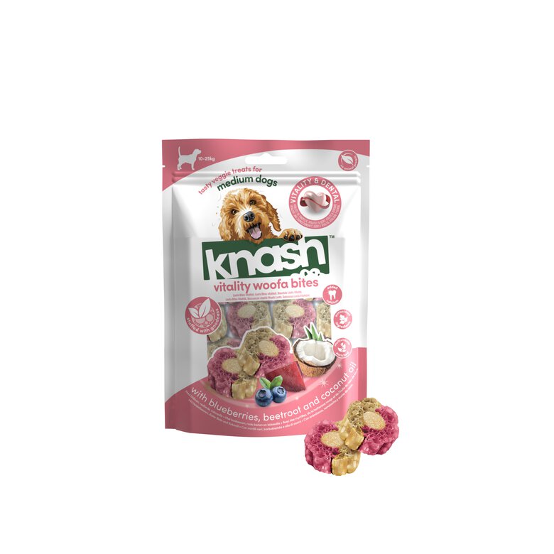 KNASH BITES VITALITY DE ARÁNDANOS, COCO Y REMOLACHA 2 boslas x 100g
