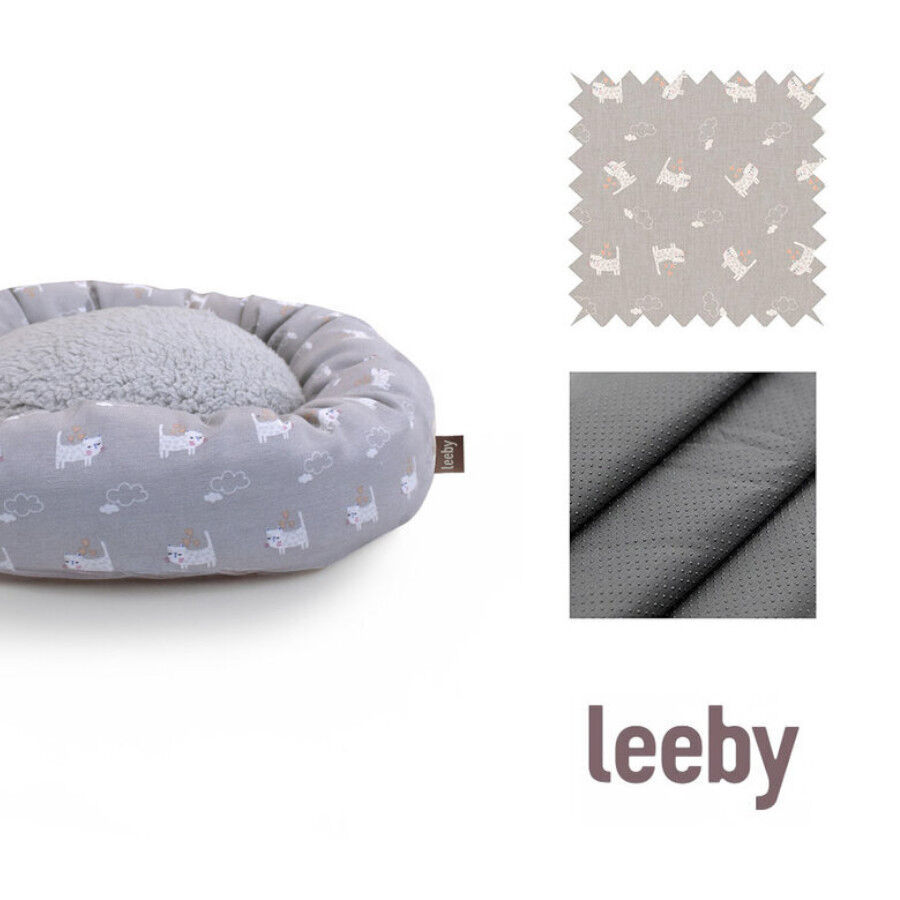 Leeby Cama Donut Antideslizante Gris para gatos, , large Imagen numero 5