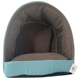 CASETA PARA GATO EN FORMATO TUNEL COM ALMOHADA INTERIOR INCLU&Iacute;DA AZUL