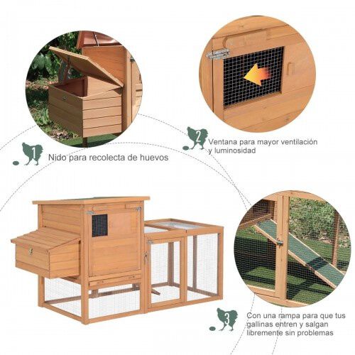 PawHut Gallinero de Metal Exterior Grande, , large Imagen numero 4