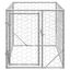 vidaXL Perrera de exterior puerta acero galvanizado plateado 3x2x1 m, , large indicador imagen numero 13