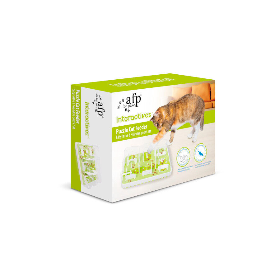 All For  Paws Interactives Comedero Rompecabezas Verde para gatos, , large Imagen numero 3