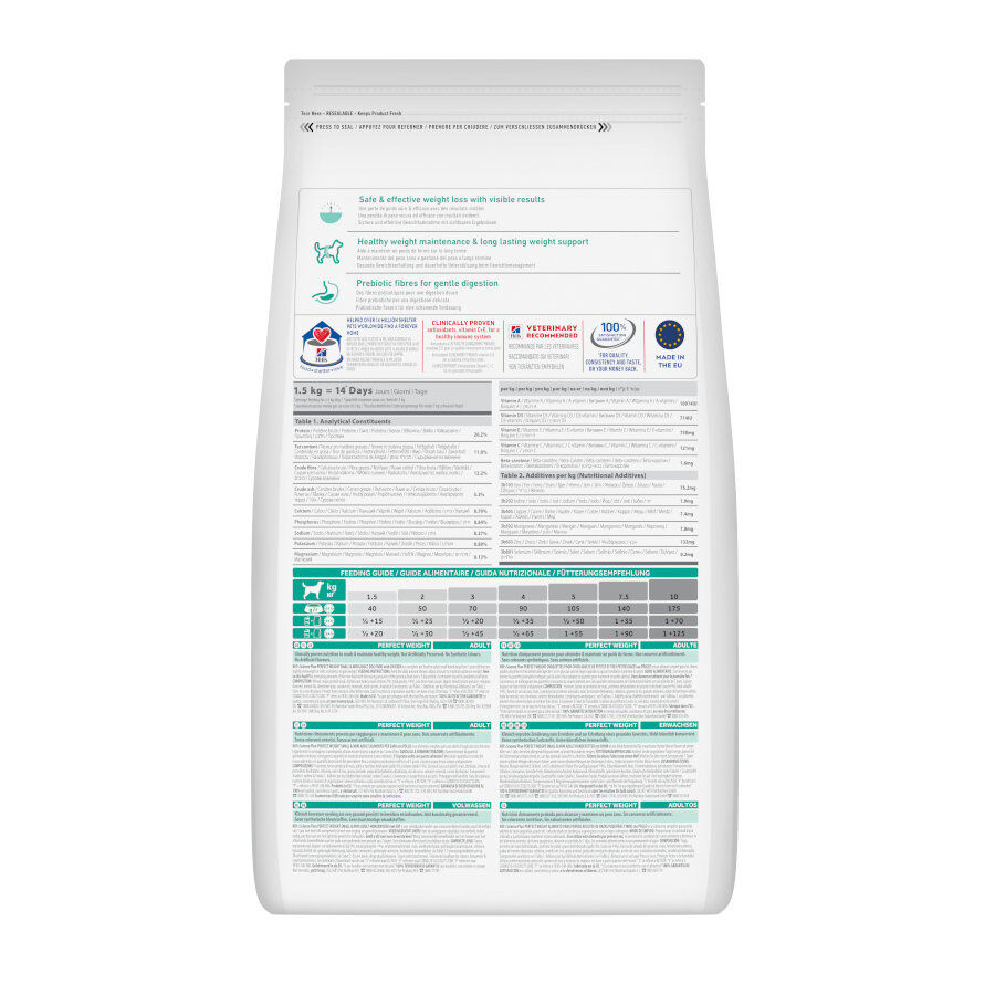 1.5 kg Hill's Science Plan Perfect Weight Adult Small y Mini pienso para perros, , large Imagen numero 7