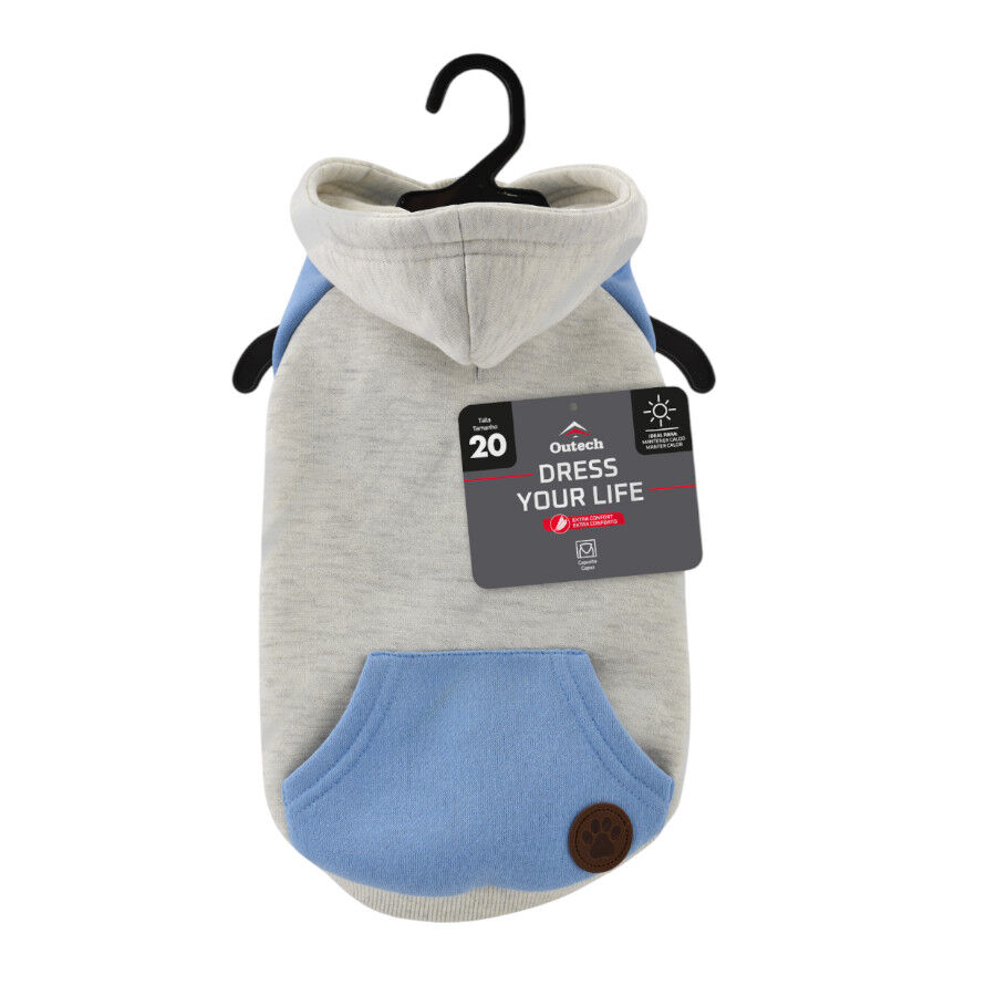 Outech Sudadera con Capucha Azul para perros, , large Imagen numero 5