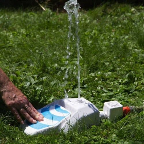 Fuente bebedero juguete para perros color Blanco y Azul, , large Imagen numero 3