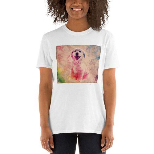 Mascochula camiseta mujer lienzo personalizada con tu mascota blanco thumbnail