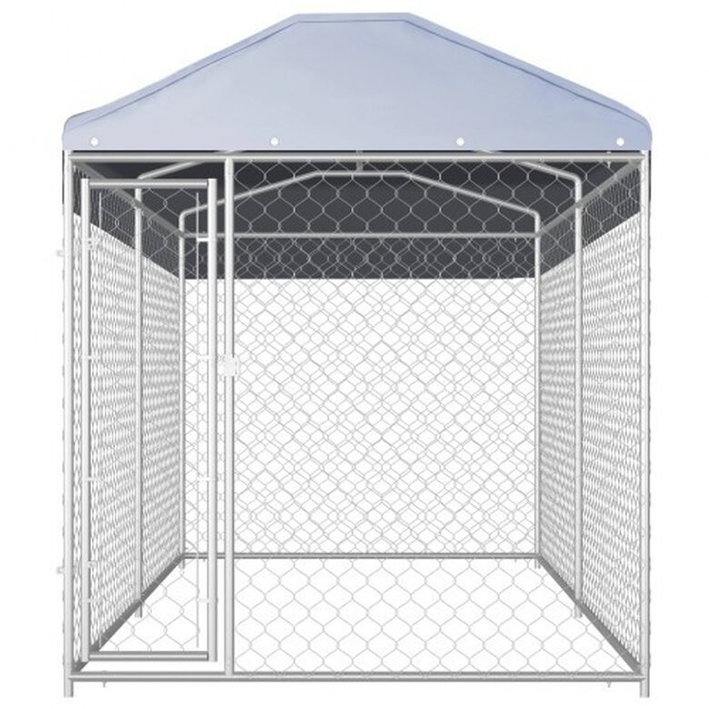 Perrera con toldo protector color Plateado, , large image number null